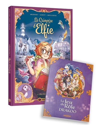 Le Grimoire d'Elfie - vol. 01 + jeu de rôle offert - édition limitée L'île presque - Christophe Arleston - Drakoo - Coffret - Bande dessinée jeunesse
