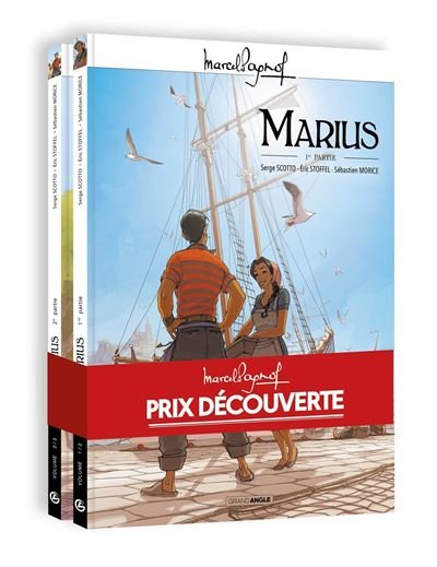 M. Pagnol en BD : Marius - pack promo vol. 01 + vol. 02 - Sébastien Morice - Bamboo Eds - Coffret - Bande dessinée